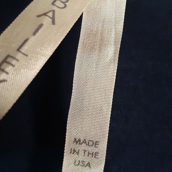 Bailey/44 "Dolphin" Midnight Navy Blue Surplus Drape Front Rayon Jersey Dress - Picture 9 of 10